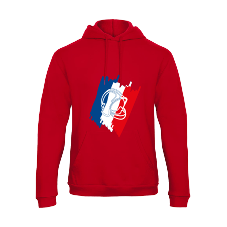 Sweat shirt Tricolore Rouge