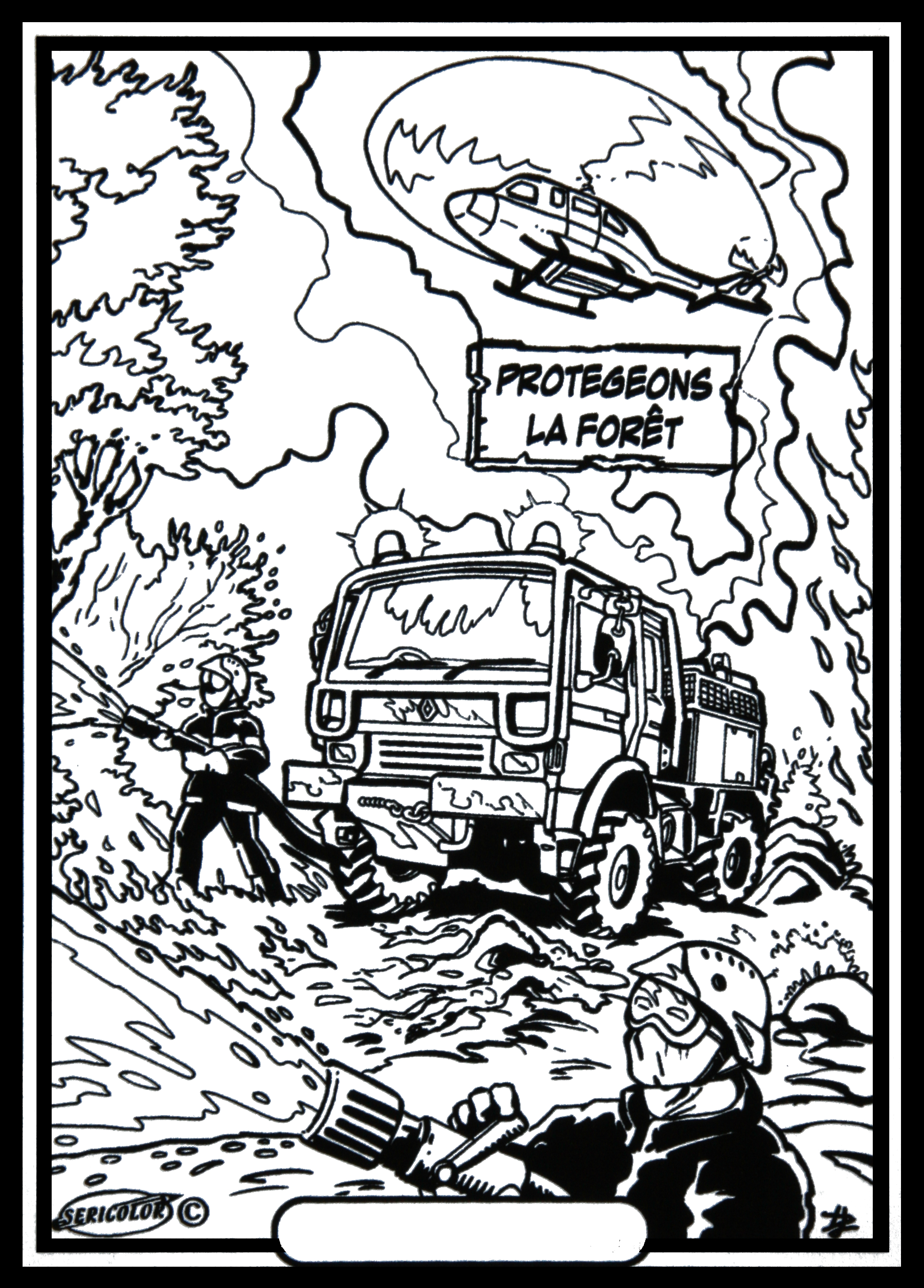 Coloriage Camion De Pompier A Imprimer