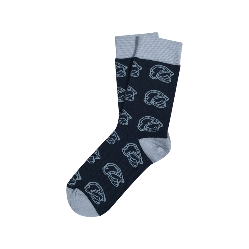 Chaussettes marine casque Sapeurs Pompiers gris